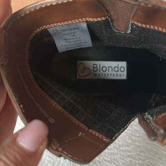 Blondo Vegas 2 Casual Brown Ankle Boots Waterproof Leather Zip Up Size 11M - Picture 5 of 10
